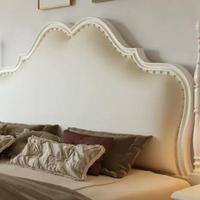 JY-B418 lit double king size surdimensionné de 2m de luxe américain avec cadre en bois massif français lit queen size de luxe léger-chambre à coucher rembourrée