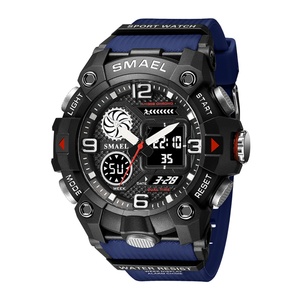 Relojes para Hombre, Nuevo Reloj de Cuarzo Digital LED de Marca 8055, Resistente al Agua, Totalmente Negro, Deportivo, Reloj Masculino - Product Image 4