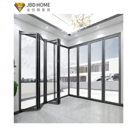 Porte pliante en verre en alliage d'aluminium - Design moderne à double battant pour villa, patio et espaces de vie intérieurs-extérieurs