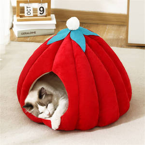 Cama para Gatos Pumpkin Cat Nest, Lujo Sostenible, Semi-Cerrada, Cómoda para Gatitos, Uso en las Cuatro Estaciones, Desmontable - Product Image 4