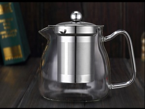 <span class=keywords><strong>Teiera</strong></span> in Vetro Trasparente Personalizzata con Infusore Rimovibile, Bollitore in Vetro Sicuro per Piano Cottura - Product Image 6