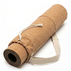 Tapis de <span class=keywords><strong>yoga</strong></span> large en liège avec marques d'<span class=keywords><strong>alignement</strong></span>, antidérapant, pour débutants, extra large, double couche, 6 mm, équipement de fitness recyclable - Product Image 6