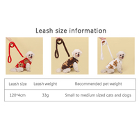 Moonking – ensemble de laisses pour petits chiens, 1 pièce, marron, rouge, blanc, en peluche, pour l'automne et l'hiver, accessoires pour animaux de compagnie