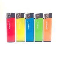 Briquet jetable transparent en plastique piézoélectrique avec emballage cadeau