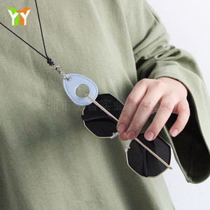 Outdoor sunglasses chain lanyard, adjustable stylish sunglasses PU leather pendant, travel <b>eyeglass</b> <b>frame</b> accessory - Product Image 3
