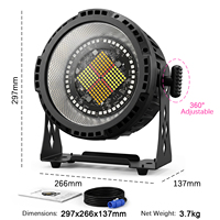 Projecteur LED professionnel Wash Strobe Par 200W IP65 étanche 3 couleurs Blanc Ambre Rouge 100 faisceaux 0-100% gradation Lumière de scène DMX