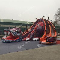NOUVEAU toboggan gonflable géant de dinosaure pour enfants toboggan de dragon gonflable à vendre