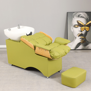 Peluquería Salón de belleza Muebles modernos Unidad de retrolavado Champú Tazón Cama Masaje Spa Champú Silla con fregadero - Product Image 6
