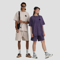 T-shirt graphique streetwear surdimensionné en coton 100% 280G, personnalisé, effet vieilli et délavé, coupe ample à épaules tombantes, vente en gros