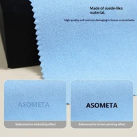 Chiffon de nettoyage en microfibre épaisse carré classique haut de gamme personnalisé avec logo pour lunettes de soleil et de vue, emballage rigide