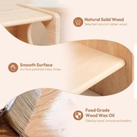 Ensemble table et chaises pour enfants en bois naturel massif personnalisable pour garçons filles pour la cuisine, la maison, le bureau, le salon ou l'hôtel