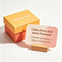 Cartes de questions d'affirmation positive OEM pour femmes, soutien à la santé mentale, cartes d'affirmation avec boîte