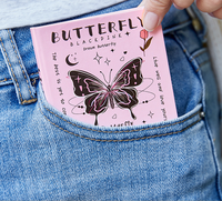 Mini carnet portable A7 pour fille, rêve de papillon, carnet d'étudiant de haute valeur