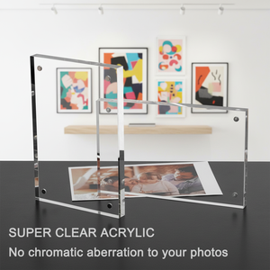 Cornice Fotografica Magnetica <span class=keywords><strong>in</strong></span> Acrilico N52, Cornice da Tavolo Trasparente Bifacciale, Confezione da 3/6/12/24 per Decorazione Casa e <span class=keywords><strong>Regalo</strong></span> - Product Image 4