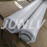 Élément de cartouche filtrante plissé en PP à grand débit Zone de filtration élevée de 5 microns pour le traitement de l'eau HFU640J100H4