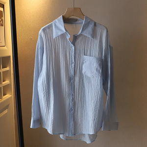 2025 Koreaanse Nieuwe Stijl Vrouwen Groot Formaat Shirts Dunne Lange Mouwen Zomer Zonbeschermend Casual Tops - Product Image 2