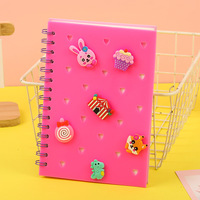 Funda de Silicona para Cuaderno con Dijes Personalizables, Cuaderno Espiral A5 para Niños, Regreso a Clases
