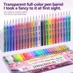 Set di Penne per Nail Art, Pennarelli a Rapida Asciugatura, Strumenti per Nail Art in Acrilico per Punteggiare, Disegnare, Dipingere, Inchiostro a Rapida Asciugatura per Prendere Appunti - Product Image 1