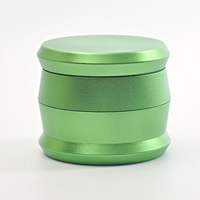 Moulin à épices manuel en aluminium Dram Design 2,5 pouces (63 mm) avec broyeur métallique à dents diamantées et logo personnalisé gratuit