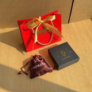 Low MOQ Luxury Red Gift Paper Bag Custom Brand Design Logo Cosmetics Jewelry <b>Clothes</b> Packing Shopping Bags with Ribbon - Product Image 2