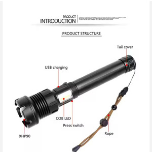 Lampe torche LED rechargeable USB ultra puissante à zoom, haute luminosité, pour situations d'urgence – Offre spéciale - Product Image 5