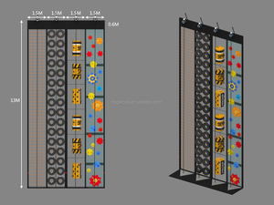 อุปกรณ์สนามเด็กเล่นในร่มอุปกรณ์ปีนกำแพงกำแพงปีนเขาขนาดใหญ่สำหรับมืออาชีพ - Product Image 2