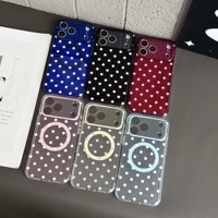 Coque magnétique haut de gamme unie à pois pour iPhone 18 Pro Max, compatible iPhone 17 Pro, modèle populaire 16/15
