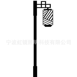 Lámpara de Jardín LED de Doble Cabezal HJT122 de 60W, Estilo Chino, para Parques, Calles y Plazas - Product Image 5