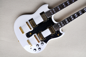 Chitarra Elettrica Flyoung a Doppio Manico <span class=keywords><strong>6</strong></span> + 12 Corde, Corpo in Mogano Massiccio, Hardware Dorato, Realizzazione Personalizzata - Product Image 1