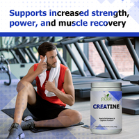 Poudre de créatine de haute qualité avec monohydrate de créatine, complément alimentaire, soutient l'endurance et stimule la récupération musculaire