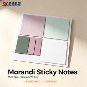 Morandi Sticky <b>Notes</b> Multi Sizes Pastel Colors Self <b>Stick</b> Memo Pads - Product Image 1