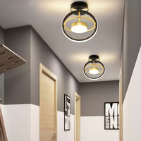 Plafonnier LED simple pour couloir, allée, porche, maison, en fer forgé créatif, pour vestiaire et escalier, vente en gros d'articles d'ameublement