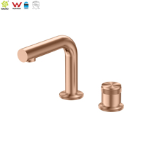 Robinet de lavabo en acier inoxydable 304, bouton progressif, finition brossée, court, mitigeur de lavabo, robinet de lavabo Watermark