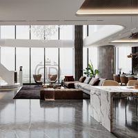 Villas plan de maison conçoit un package de styles de luxe modernes design italien rendu 3d service de design d'intérieur en ligne