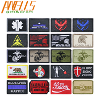 Lot de patchs thermocollants assortis en tissu brodé avec des mots et des slogans pour gilet de motard