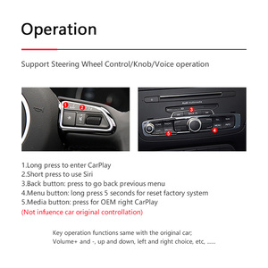 Navihua Carplay Đa Phương Tiện <span class=keywords><strong>Video</strong></span> Giao Diện Android Tự Động Không Dây Apple Carplay Cho Audi Q2Q3Q5Q7 A3 A4 A5 A6 A7 A8 S5 S5 S5 S7 - Product Image 2