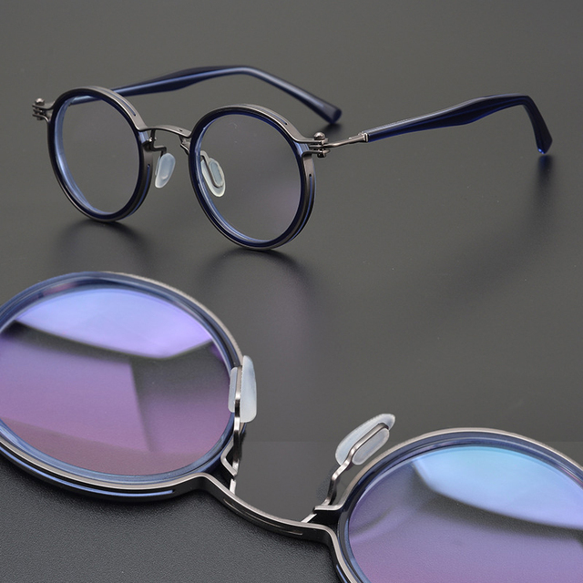 2025 Factory Odm Luxury Business Titanium Eyewear Acetate Spectacle Frame Titanium Eyeglasses