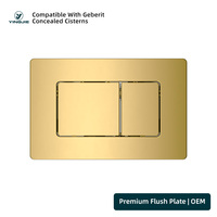 Plaque de commande à double chasse pour réservoir de toilettes encastré, 38 mm, en acier inoxydable, économie d'eau, pour Geberit