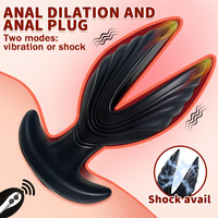 Vibromasseur sans fil télécommandé en silicone souple et ABS, plug anal, masseur de prostate, jouet sexuel pour couple adulte, noir