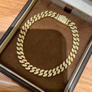 Customized 10/12/14/18/20mm Width 925 Silver Rhodium Plated Moissanite Cuban Link Chain <b>Statement</b> <b>Necklace</b> Claw Setting Trendy 2 - Product Image 1
