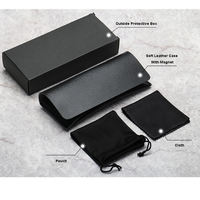 Étui en cuir PU souple personnalisé avec logo, vente en gros, pochette de conception originale pour lunettes de soleil, lunettes optiques et de lecture - Everglint