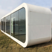 Maison modulaire mobile de luxe moderne de haute qualité, écologique, en panneaux sandwich, design Apple Cabin pour grand camping, maison, hôtel
