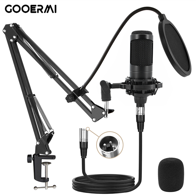MIM-W202T XLR Podcast Microphone, Studio Podcast Mic for Vocal Recording, Voice Isolation Technology, Metal Mic