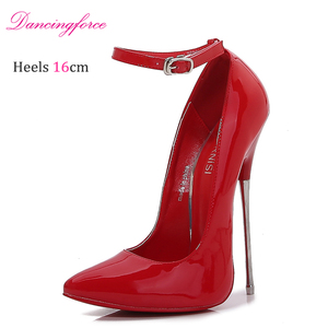 Scarpe Sexy da Crossdresser 16CM, Taglia Grande 46, <span class=keywords><strong>Tacchi</strong></span> Fetish, Décolleté a Punta con Tacco a Spillo per Donne - Product Image 1
