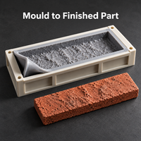 Moule à effet brique en résine Tietuo + noyau en élastomère PU C257-G2, moule et fournisseur de matériaux pour surfaces à l'aspect pierre, examen des plans