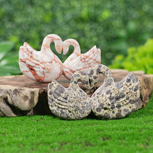 Venta al por Mayor de Tallados de Animales en Piedra Natural, Gemas de Cuarzo en Forma de Corazón, Tallados de Cristal de <span class=keywords><strong>Cisne</strong></span> para Decoración - Product Image 3