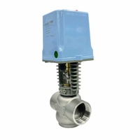 Nouveau corps de vanne de contrôle de filetage en acier inoxydable de bonne qualité avec actionneur électrique1500N marche/arrêt ou modulation 0-10vdc