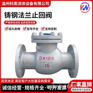 Válvula de Retención de Acero Fundido con Brida DN100 H44H 16C Tipo Columpio para Uso en Agua - Product Image 1