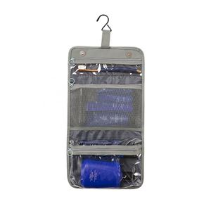 Wholesale Custom Logo Small Travel Toiletries Organizer Bag Oxford Material Fashion Cosmetic <b>Makeup</b> Bag - Product Image 1