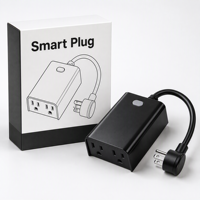 Ip65 עמיד למים חיצוני Wifi Plug 2 שקעים Wifi Smart Plug Socket Outdoor Plug Tuya Smart Home Assistant Smartthings Etl Fcc